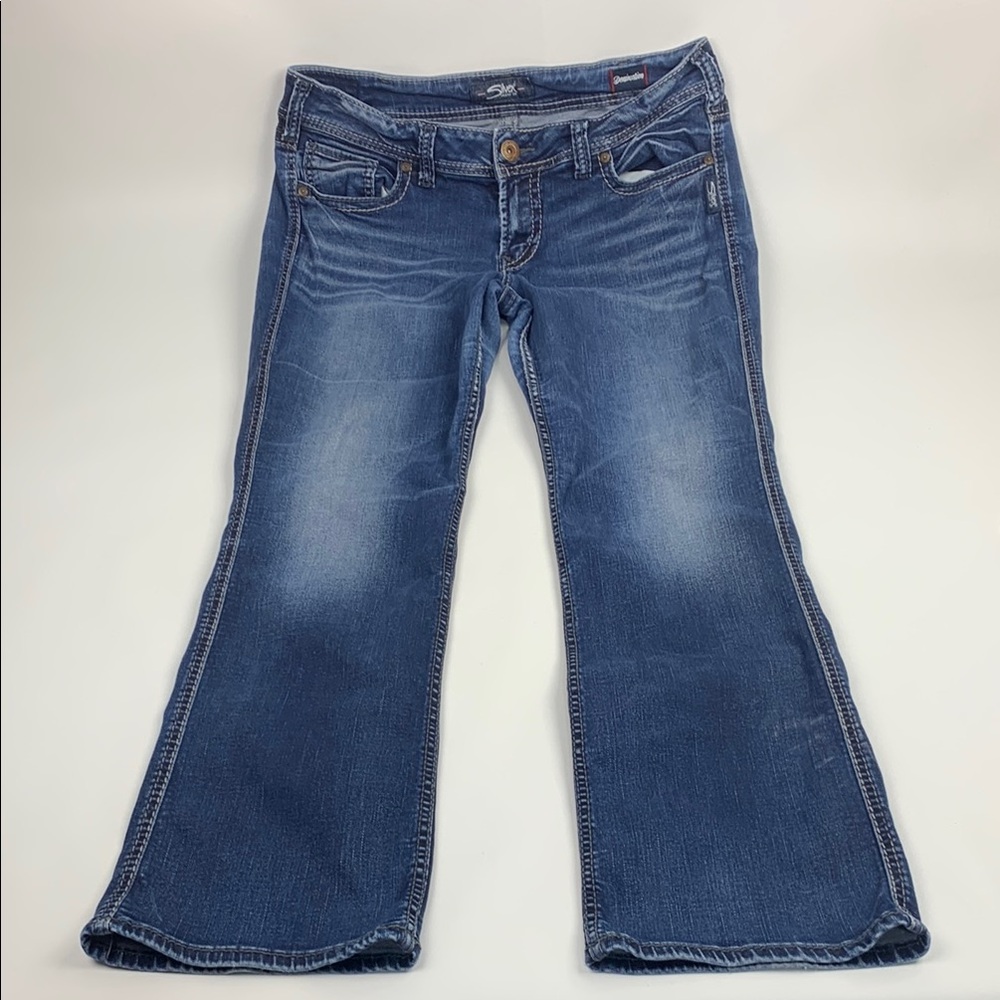 Silver Jeans Suki Mid Slim Bootcut Denim Size 32 Medium wash denim Denimotion